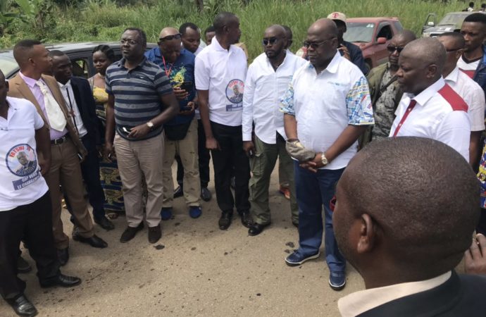 Beni : Félix Tshisekedi et Vital Kamerhe se sont recueillis au lieu où a été abattu Mamadou Ndala