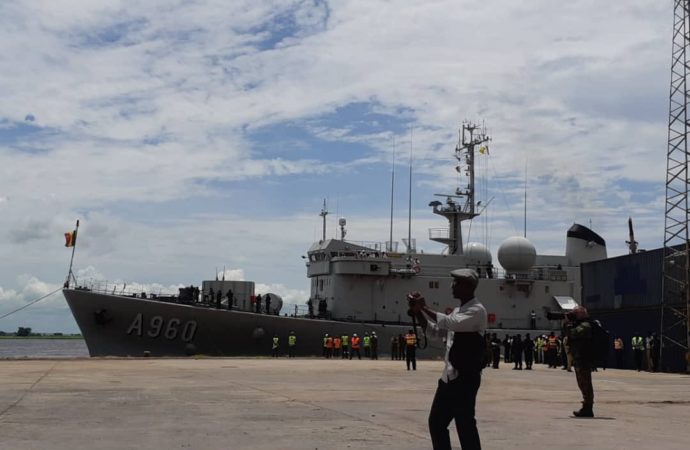 Coopération militaire RDC-Belgique : le navire de la Marine belge A960 Godetia est arrivé ce mercredi à Boma