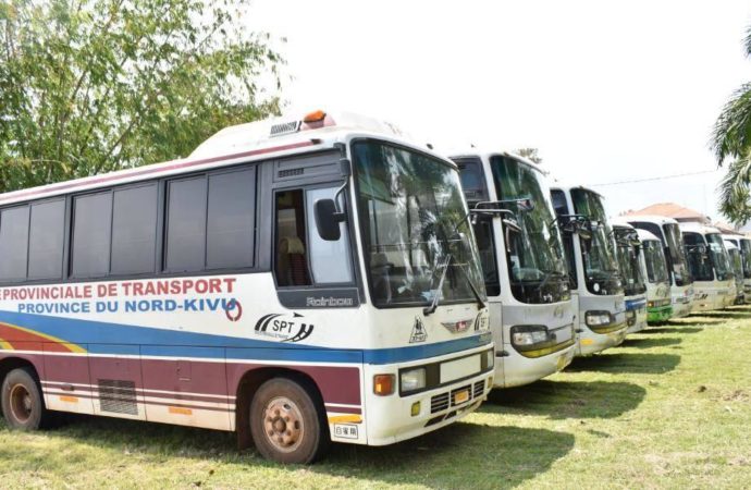 Nord-Kivu/ Goma : le Gouvernement provincial et son partenaire SILIMU réceptionnent 10 bus, un don de la nouvelle société provinciale de transport en commun