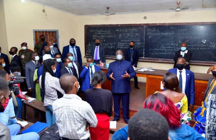 A l’UNIKIN, Félix Tshisekedi promet d’améliorer les conditions de travail de l’étudiant congolais