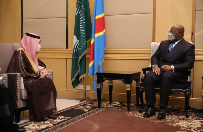 RDC : le président Félix Tshisekedi a reçu Ahmed  Bin Abdul Aziz Kattan, ministre saoudien des Affaires africaines ce lundi