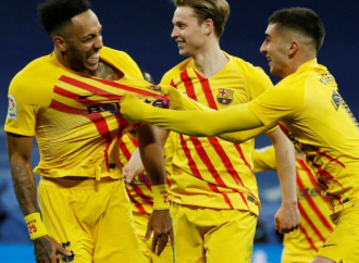 Liga: porté par le Gabonais Pierre-Emerick Aubameyang, le FC Barcelone humilie le Real à Santiago Bernabéu