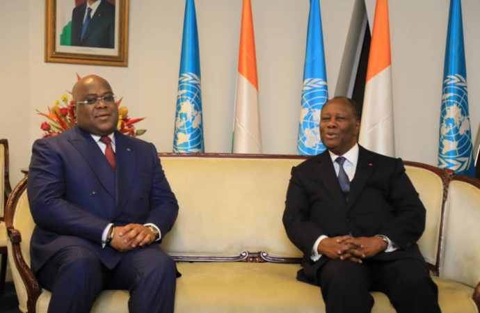 RDC: Félix Tshisekedi s’est entretenu en tête-à-tête avec Alassane Ouattara
