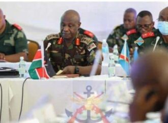 Les officiers de pays membres de la Communauté des États d’Afrique de l’Est réunis à Goma, sauf ceux du Rwanda