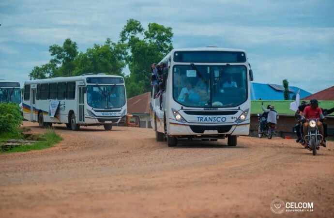 Kasaï Oriental : cinq bus Transco à Mbuji-Mayi